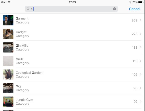 Photo search on iOS 10