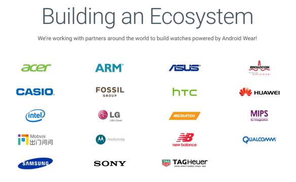 Android Wear partners